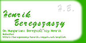 henrik beregszaszy business card